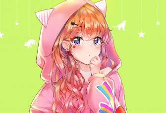 Anime Girl Hoodie Wallpaper