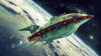 Futurama Planet Express 3d Space Ship Wallpaper Realistic