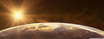 Red Space Dual Monitors Ultra HD Desktop Background Wallpaper For