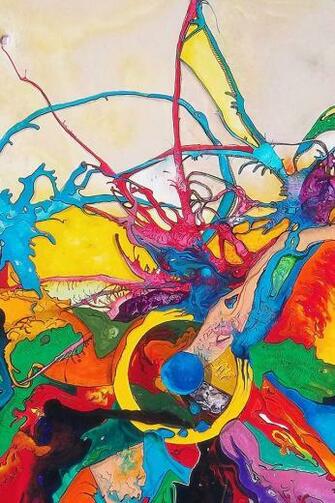 Ios7 Psychedelic Watercolor Parallax HD iPhone iPad Wallpaper