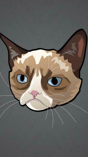 Grumpy Cat Cartoon Galaxy S3 Wallpaper