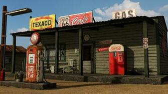 S Gas Station On Route That Has Aged For Many Years