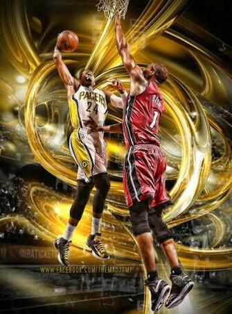 Paul George Dunk On Birdman Wallpaper