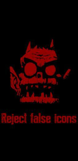 Made One More Pazuzu Wallpaper With The Reject False Icons Text