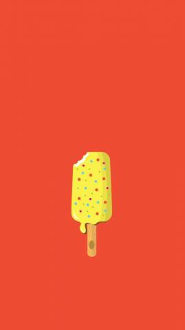 Icream Orange iPhone Wallpaper Mini