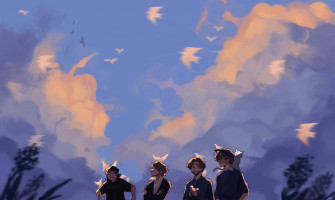 Sunset Digitally Painted Dream Smp Computer Background Wallpaper