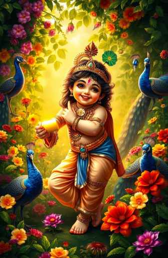Natkhat Krishna HD Wallpaper