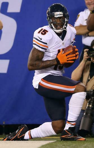 Brandon Marshall Of The Chicago Bears Celebrates