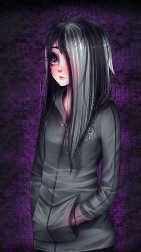 Emo Girl On Wallpaper In Anime