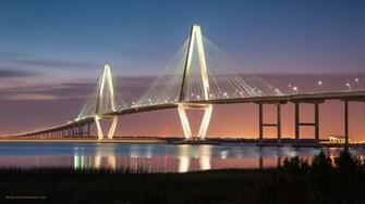 Arthur Ravenel Jr Bridge Dusk