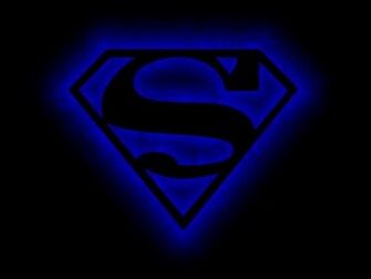 Superman Logo Black And Blue Flare Symbol By