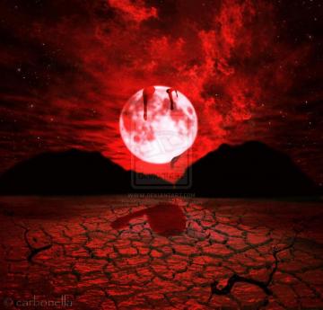 Dark Red Moon Wallpaper On