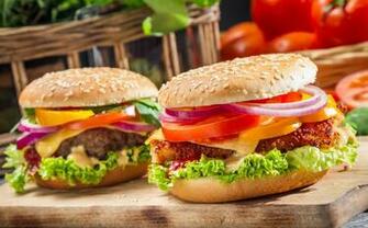Hamburger Vegetables Wallpaper