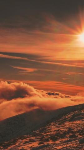 Mountain Sunset Nature iPhone Wallpaper Idrop News