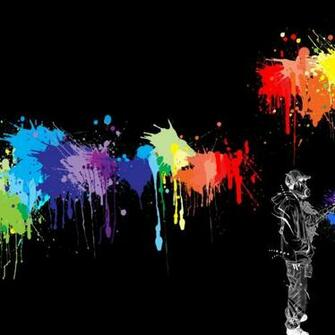Abstract Colorfull Spray Paint Wallpaper HD