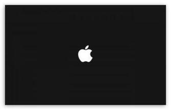 Apple On Black Background HD Wallpaper For Standard Fullscreen