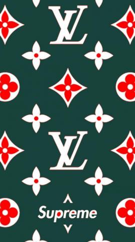 Louis Vuitton Supreme Teal iPhone Wallpaper Bape