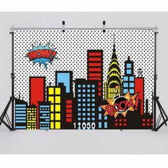 Sjoloon Super Hero Scene Photgraphy Backdrops Kids Photography