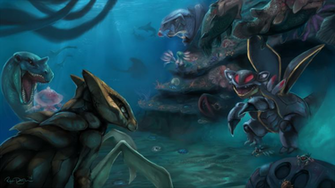 Carracosta Eelektross Jellicent Tentacool Kabutops
