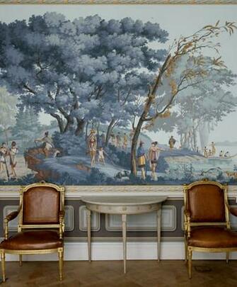 Classical Mural Interior Design Scenic Wallpaper Les Sauvages De La