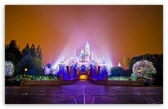 Disneyland Castle Christmas HD Wallpaper For Standard