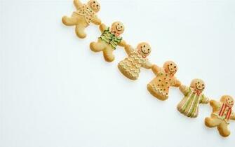 Hand In Wallpaper Christmas Gingerbread Man