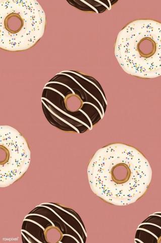 Doughnut Aesthetic Wallpaper In Cute Food