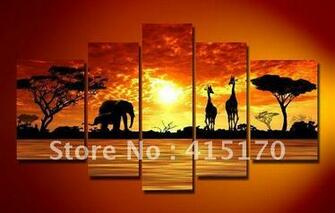 Abstract Style Painting African Art Tanzania Oil Paintings