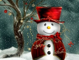 Wallpaper Christmas Snowman