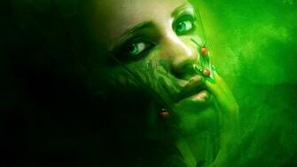 Creative Spring Paint Girl HD Wallpaper New