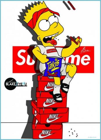 Nike Cartoon iPhone Wallpaper Top