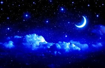 Moon Light And Stars Night Background With Trees Nature Art Image