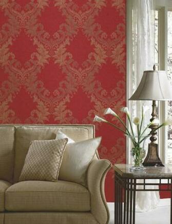 Red Damask Wallpaper