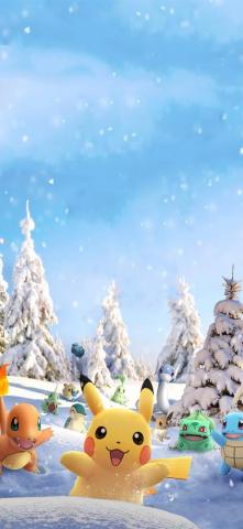 Pokemon Go Winter iPhone Wallpaper