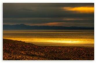 Black Rock Desert Sunset Glow HD Wallpaper For Standard