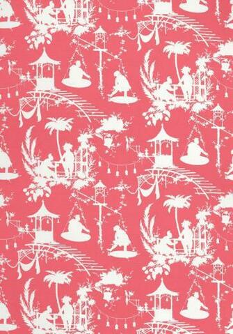 Tangerine Wallpaper In Grey Yellow Fabric Turquoise