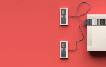 Wallpaper Retro Art Console Nintendo Rendering