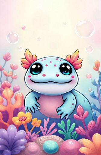 Kawaii Axolotl Wallpaper