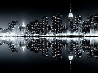 Manhattan Reflections Skyline Wallpaper