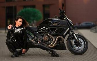 Wallpaper Girl Pose Motorcycle Latex Ducati Ilya Pistols
