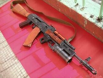 Ak Assault Rifle With Grenade Launche Wallpaper