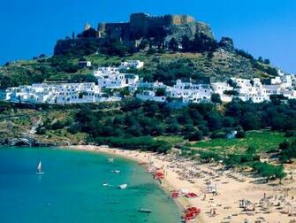 Beach Lindos Rhodes Greece