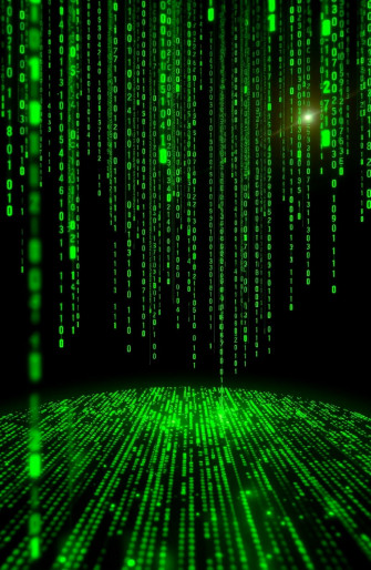 Matrix Binary Code Falling Wallpaper