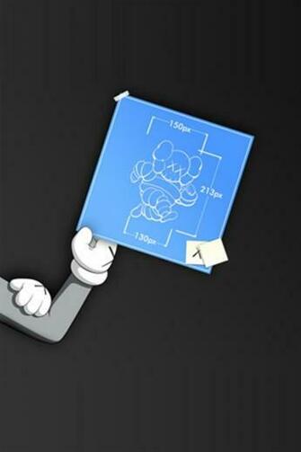 Kaws iPhone Blueprint HD Wallpaper S 3g
