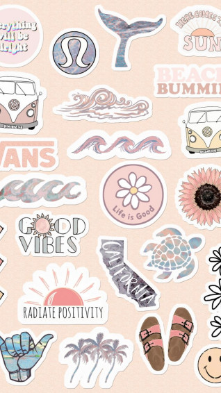 Aesthetic Stickers Wallpaper
