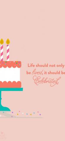 July BirtHDay Cake Calendar Sarah Hearts iPhone Wallpaper