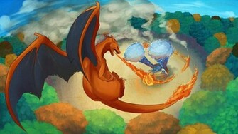 Papel De Parede Charizard Contra Blastoise Pok Mon