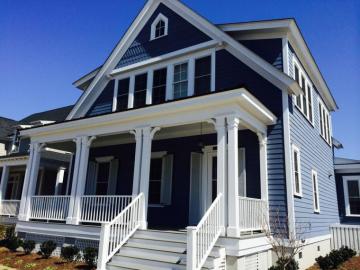 Blue House Siding With White Trim Tons Of Pictures Ideas