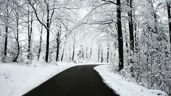 Wallpaper Winter Snowy Road HD For iPhone