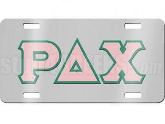 Rho Delta Chi License Plate Description Chrome Mirrored